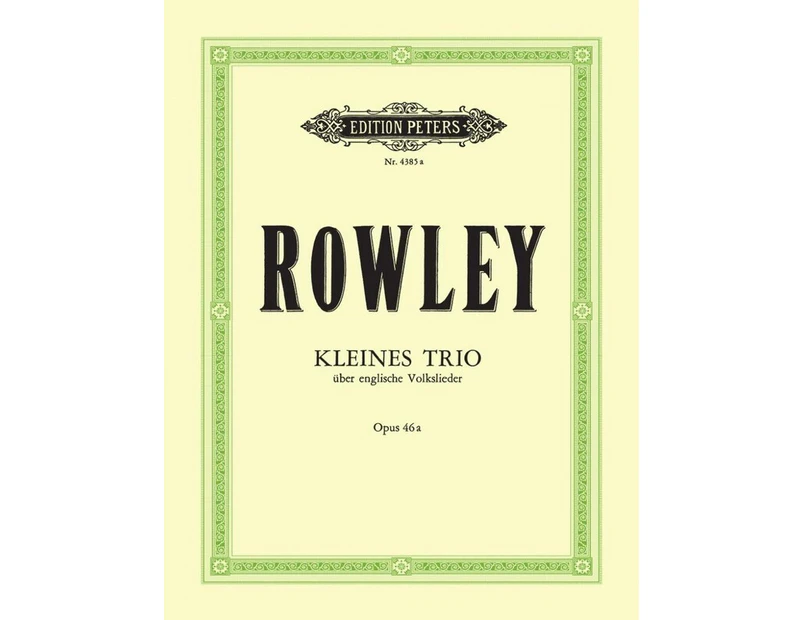 Rowley - Trio On English Tunes Piano Trio (Music Score/Parts) Book