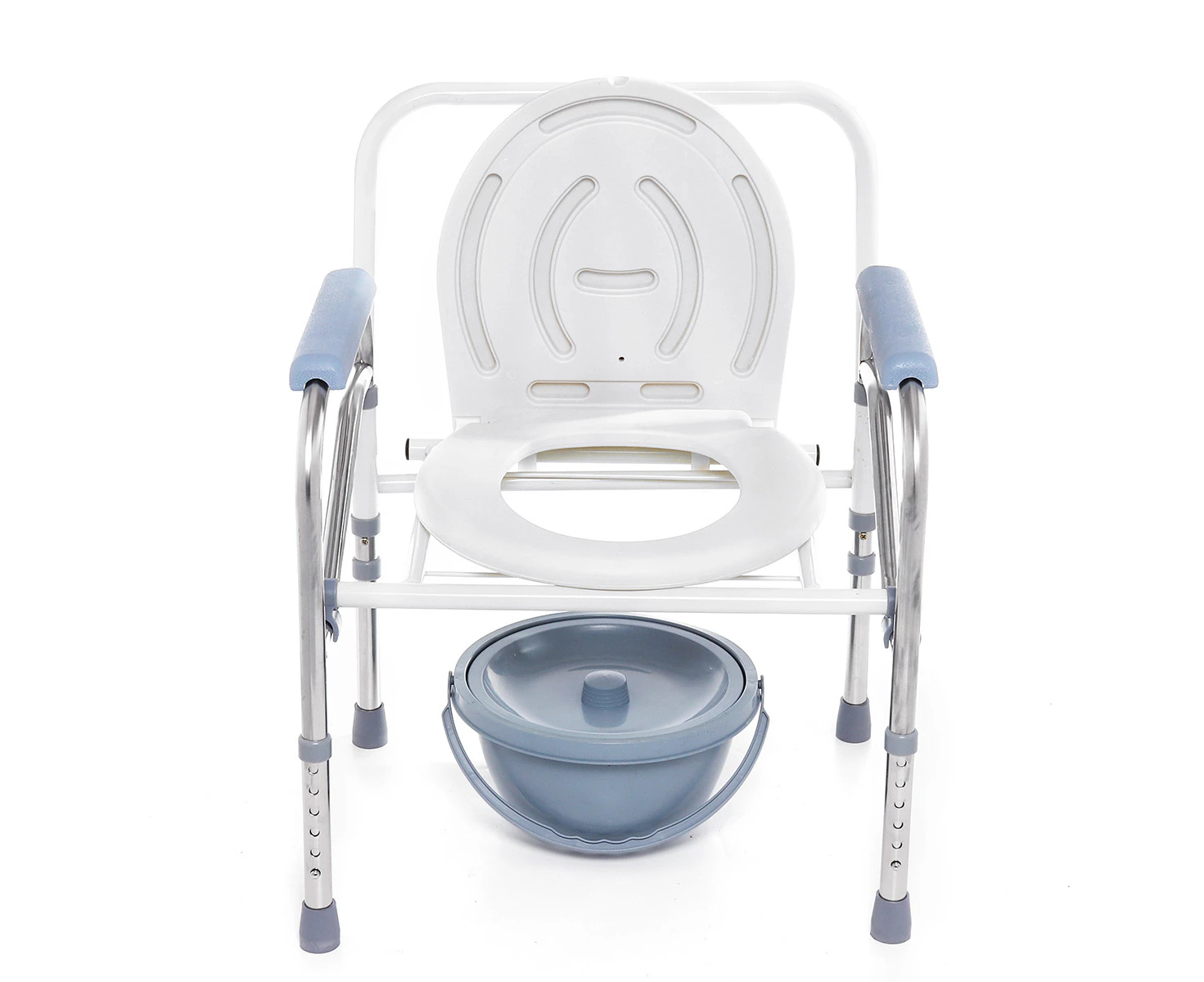 Elderly Pregnant Foldable Adjustable Shower Toilet Bedside Commode Chair Potty