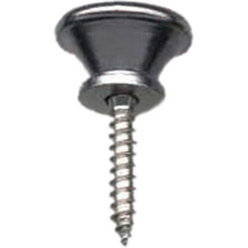 EAGLE - Chrome end pin with separate screw and felt washer, Flat top