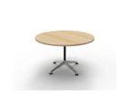 Cyclone Round Meeting Table 900Mm Natural Oak - Flat Pack Delivery