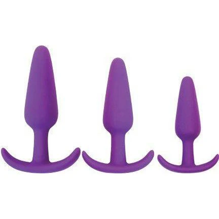 Rump Rockers 3 Piece Anal Plug Training Set Violet