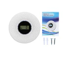 2 in 1 LCD Display Carbon Monoxide & Smoke Combo Detector