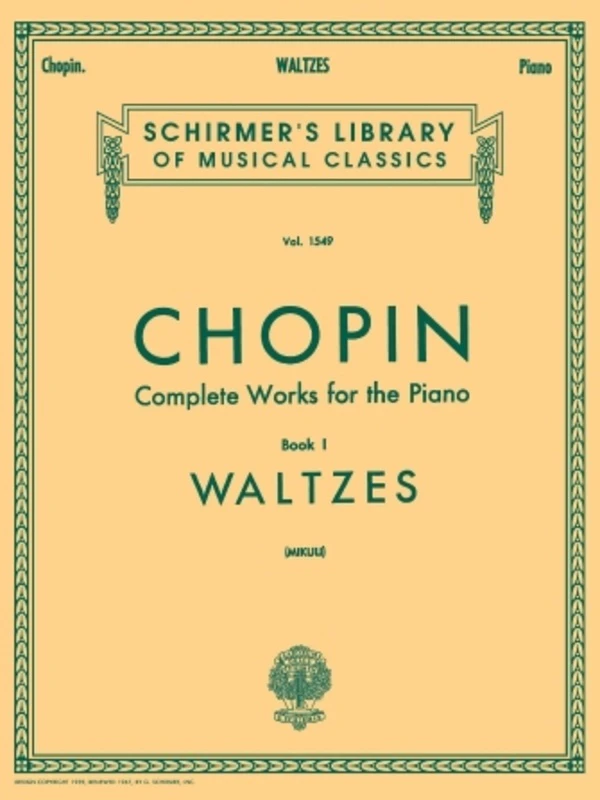 Chopin - Waltzes For Piano Ed Mikuli (Softcover Book)