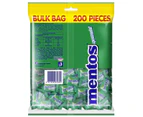 Mentos Spearmint Mint Pack 200 540g Individually Wrapped Green Bulk