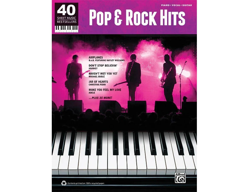 Pop and Rock Hits 40 Sheet Music Bestsellers PVG (Softcover Book)