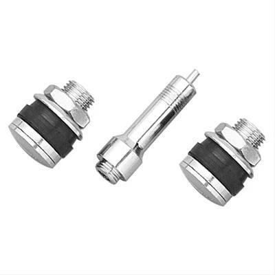 Street Pro Valve Stems Tyre Valves Flush Mount Bolt-on 7/16 in. Steel Chrome Plated Kit