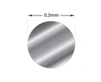 1m Sterling Silver 0.3mm - Medium Round Wire Rod 28 Gauge Fine Jewellery