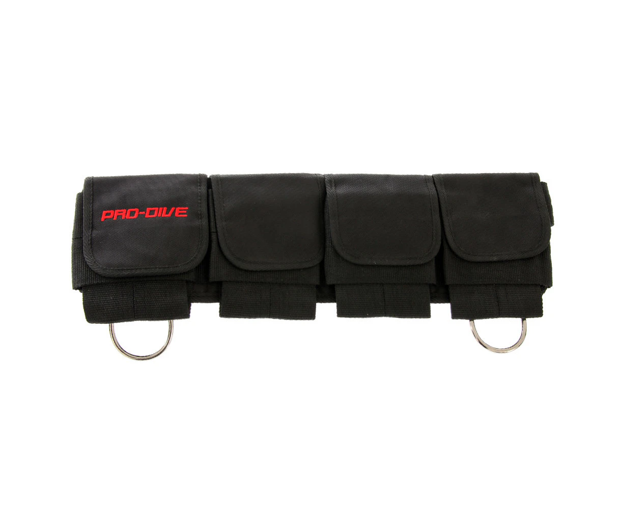 Pro-Dive Heavy-Duty 4 Pocket Dive Weight Belt Small