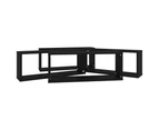 vidaXL Wall Cube Shelves 4 pcs Black 60x15x23 cm Engineered Wood