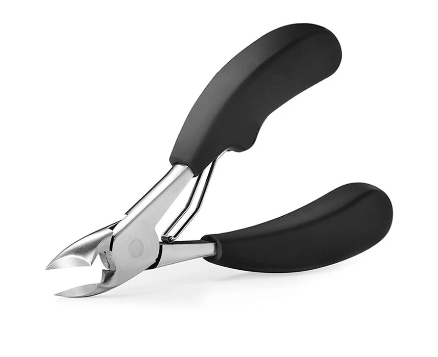 Stainless Steel Ingrown Toenails Nipper Clipper Dual-spring Precision Cutter Nail Trimmer Thick Pedicure Tool-Black