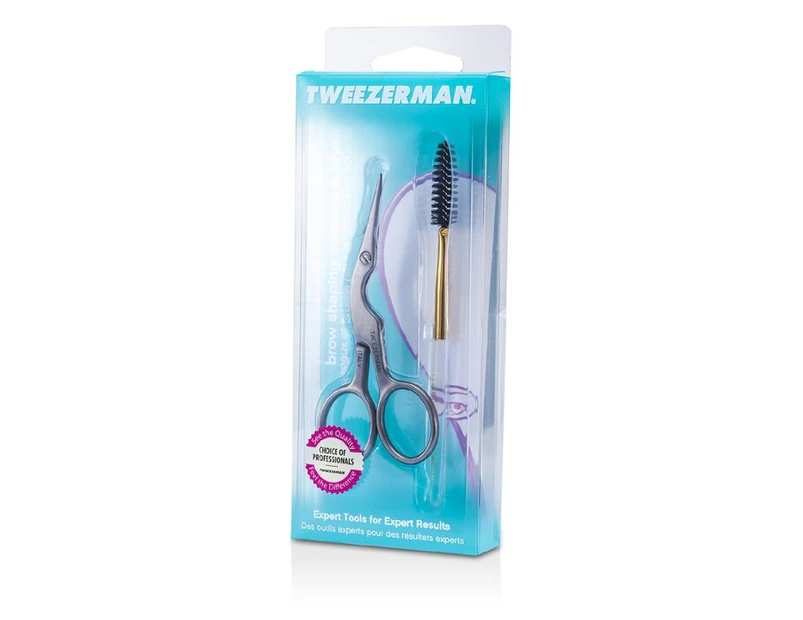 Tweezerman Stainless Brow Shaping Scissors & Brush