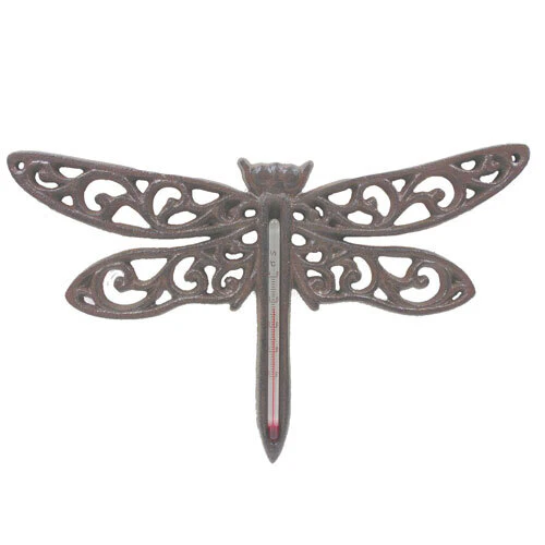 Mr Gecko Thermometer DragonFly Hand Made Cast Iron