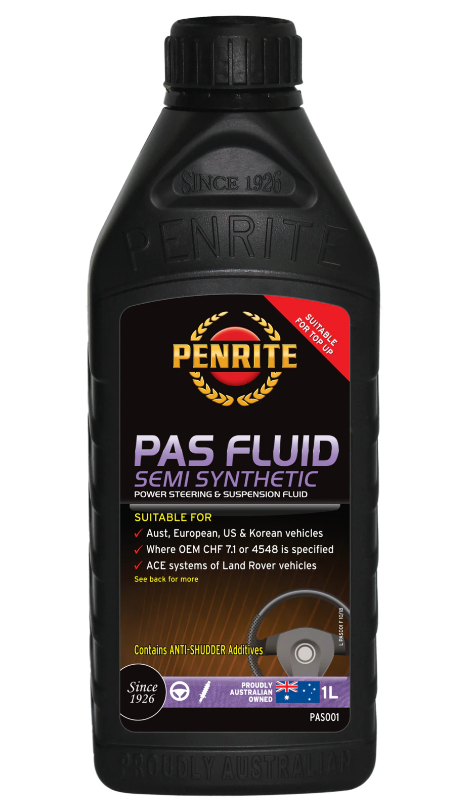 Penrite Pas Power Steering Fluid Semi-synthetic 1l PAS001