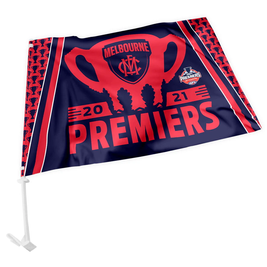 Melbourne Demons 2021 AFL Premiers Premiership Car Flag CAR Flag includes Pole