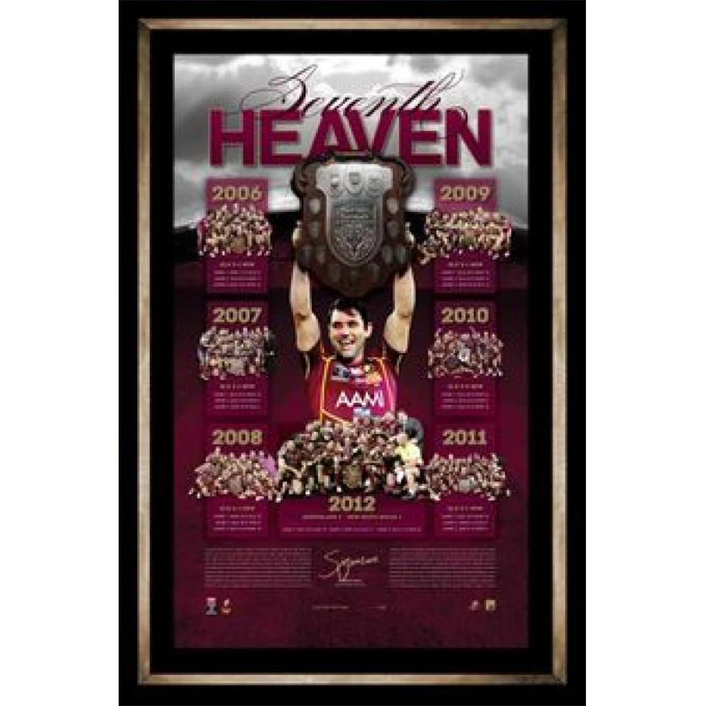 State of Origin - Queensland Maroons 2012 Cameron Smith Signed & Framed Limited Edition Seventh Heaven Print