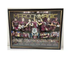 State of Origin - Queensland Maroons 2013 'Maroon Magic' Champions Framed Sportsprint