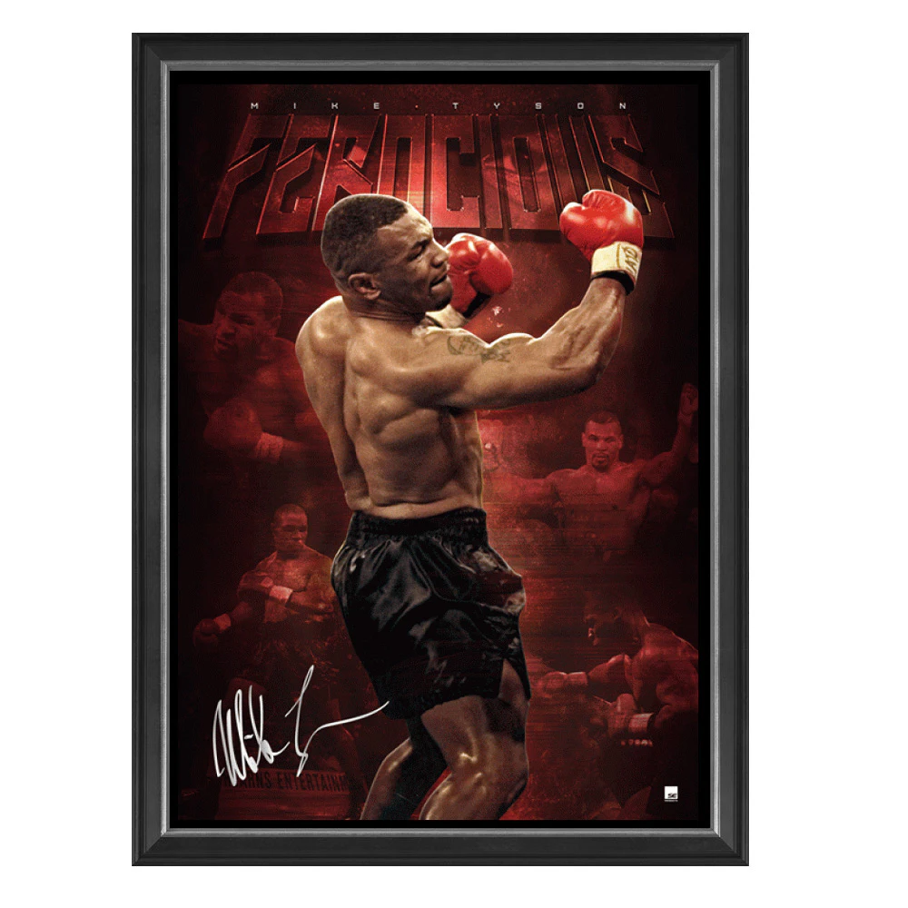 Mike Tyson Facsimile Signed Ferocious Framed Limited Edition Print