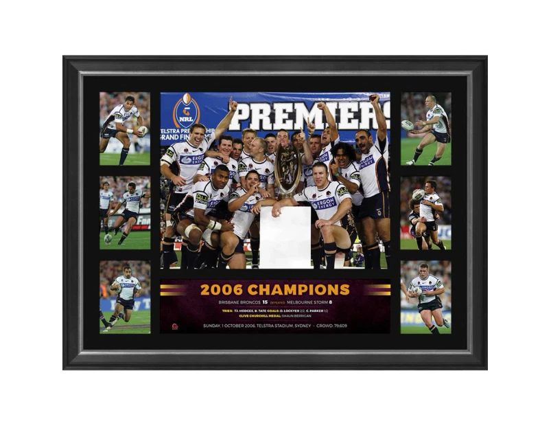 Brisbane Broncos - 2006 NRL Premiers Tribute Frame