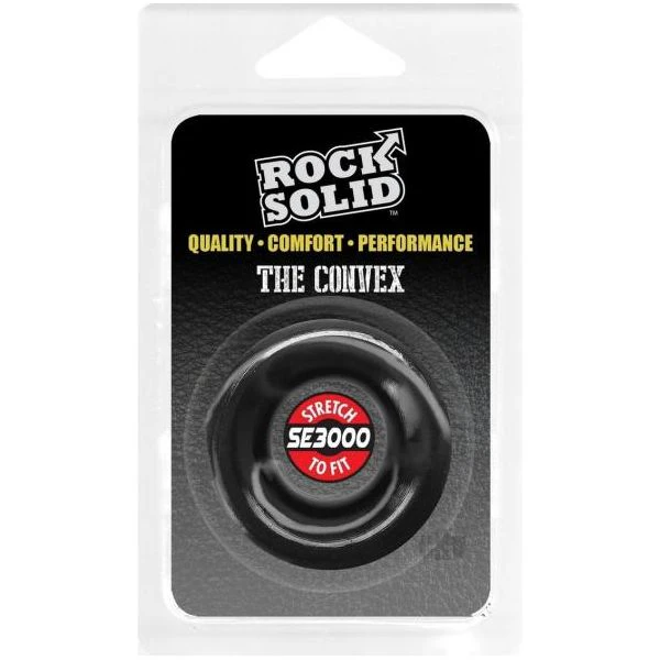 Rock Solid The Convex Black Cock Ring Model Rs 001 Enhance Size And Thickness For Longer, Harder Erections Body Safe For Men Intensify Pleasure Black