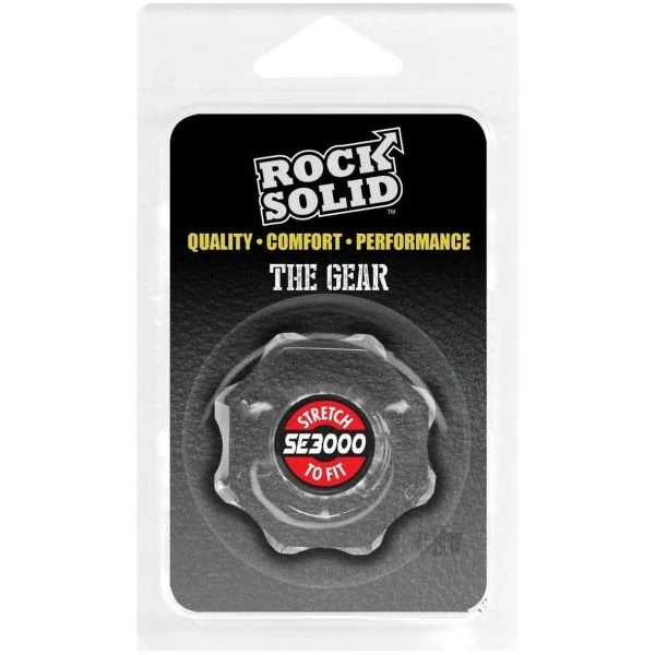 Rock Solid The Gear Clear Industrial Shape Ring For Snug Fit, Model Rs 200, Enhances Size And Thickness For Longer, Harder Erectio