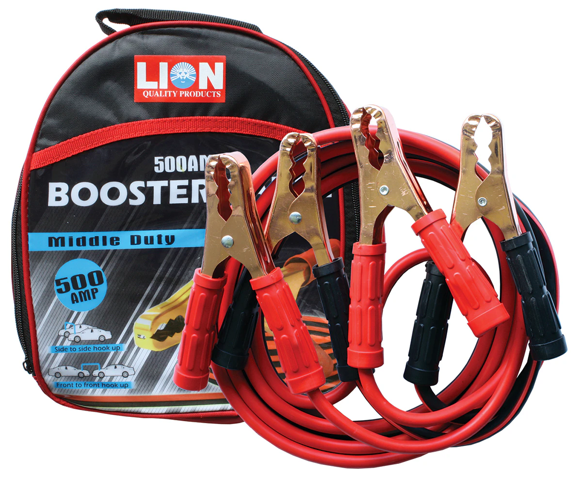 Lion Jumper Leads 500 Amps 3.5m Cable Auto Car Van 4WD 4, 6, 8 Cylinder