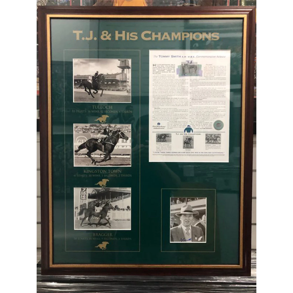 Horse Racing - TJ Smith Signed & Framed Limited Edition 'TJ & His Champions' Commemorative Release