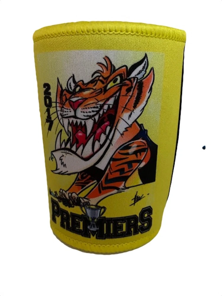 Tigers Premiers 2017 Mascot Paul Harvey Design Can Cooler Stubby Holder