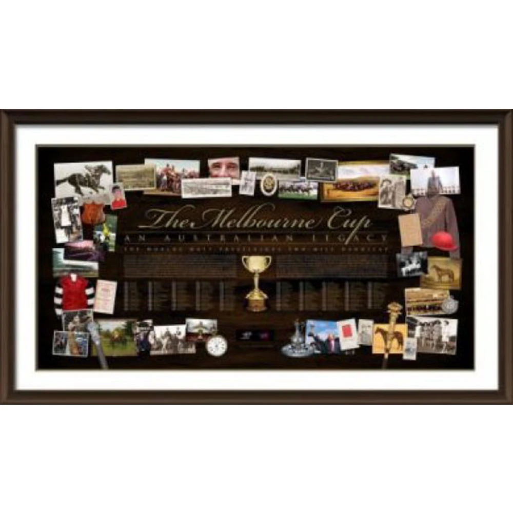 Horse Racing - History of the Melbourne Cup Premium Framed Sports Print