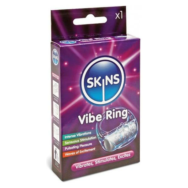 Skins Vibrating Ring Retail Pack Powerful Intimate Pleasure Enhancer For Couples Model Svr 5000 Male And Female Intense Stimulatio