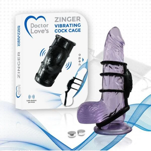 Doctor Love Zinger Vibrating Sleeve Black Powerful Pleasure Enhancer For Men And Women