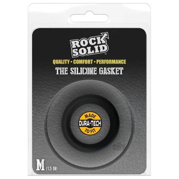 Rock Solid The Silicone Gasket Md Black Premium Silicone Cock Ring For Enhanced Size And Thickness Model Rs Md Male Pleasure Black