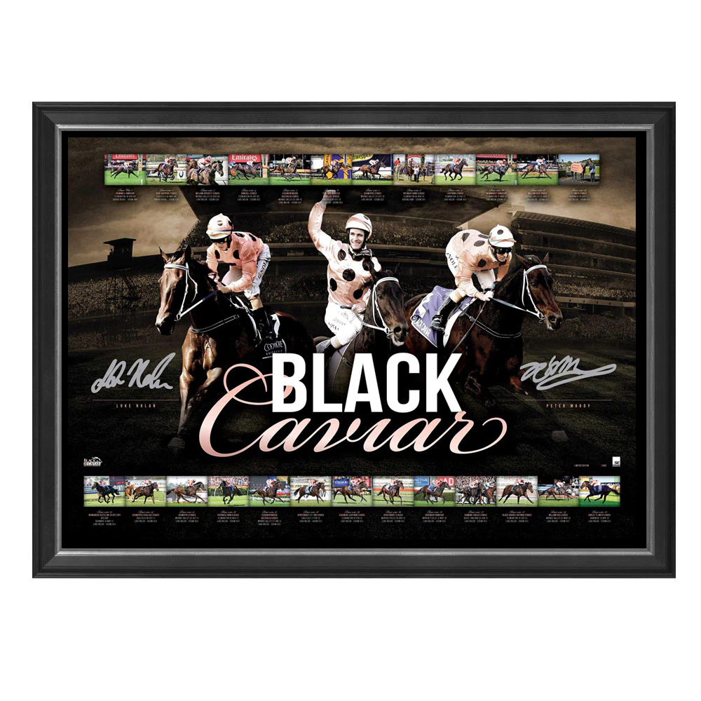 Black Caviar - 'Farewell to a Legend' Framed Retirement Limited Edition Sportsprint