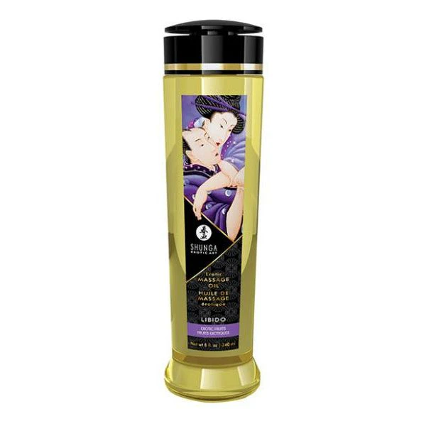 Shunga Libido Exotic Fruits Massage Oil Sensual Aromatherapy For Enhanced Intimacy 100% Natural Blend Of Exotic Oils Non Greasy Formula Body Heat Acti