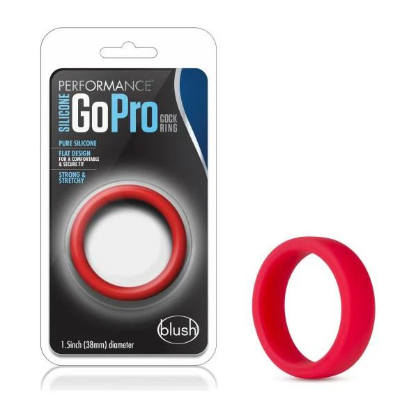 Blush Novelties Performance Silicone Go Pro Cock Ring Red Premium Comfort For Enhanced Pleasure