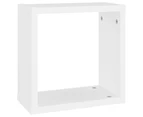 vidaXL Wall Cube Shelves 4 pcs White 30x15x30 cm