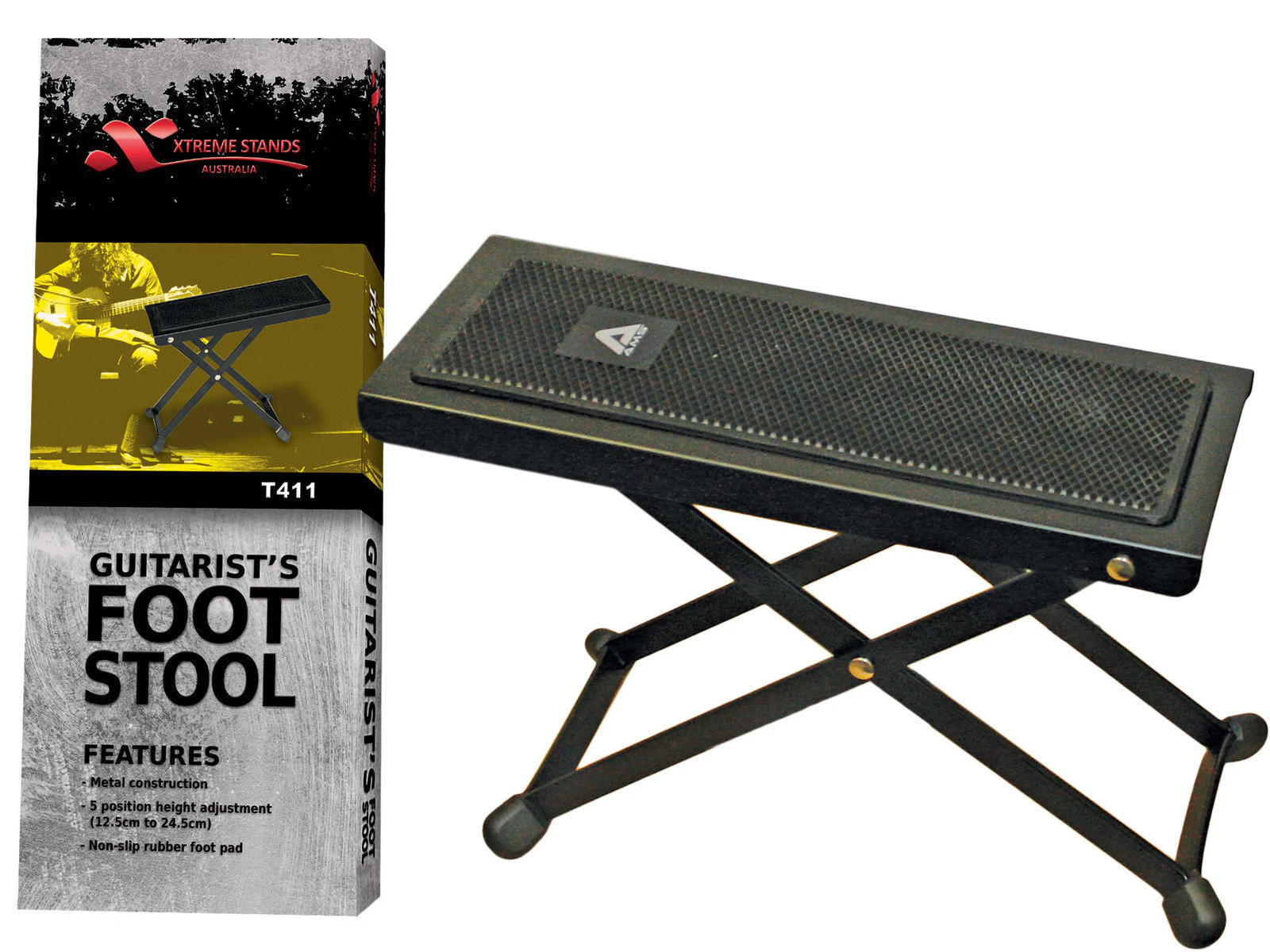 Xtreme - Guitarists footstool black metal frame