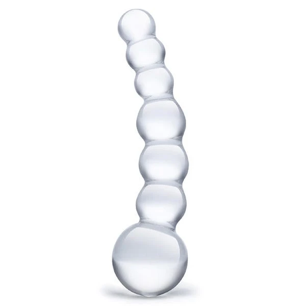 Glas 5-inch Curved Beaded Glass Dildo