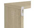 vidaXL Wall Cube Shelves 4 pcs White&Sonoma Oak 80x15x26.5cm Engineered Wood