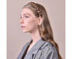 Culturesse Frankie Artsy 15cm Headband Women's Hair Accessory Leopard/Brown