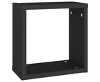 vidaXL Wall Cube Shelves 4 pcs Black 30x15x30 cm