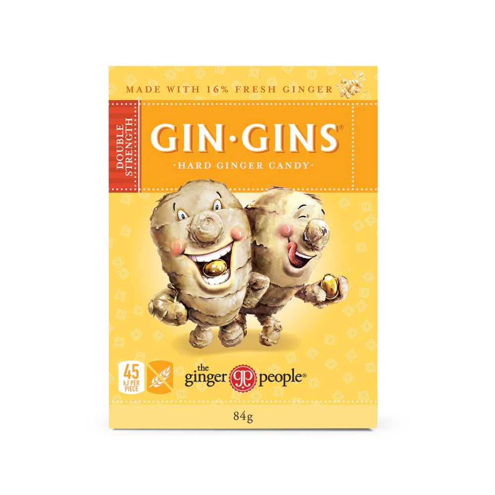 THE GINGER PEOPLE Gin Gins Ginger Candy Hard - Double Strength 84g