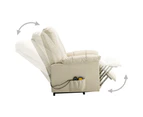 vidaXL Stand-up Massage Recliner Cream Fabric