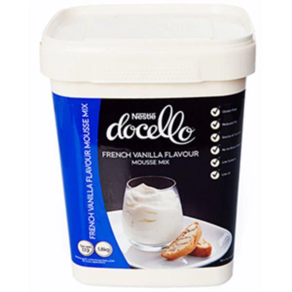 6 X Docello Mousse Mix French Vanilla 1.9Kg