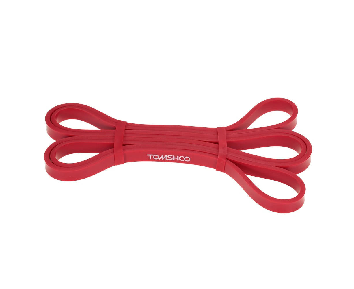 TOMSHOO 208cm Workout Loop Band Stretch Resistance Band - Red