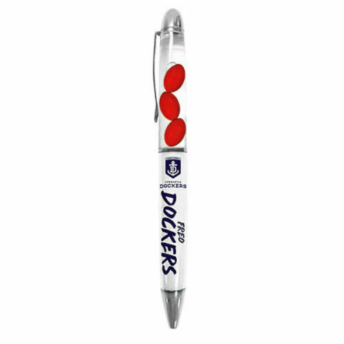 AFL Pen - Fremantle Dockers - Twist Open - Black Ink - Floating Ball