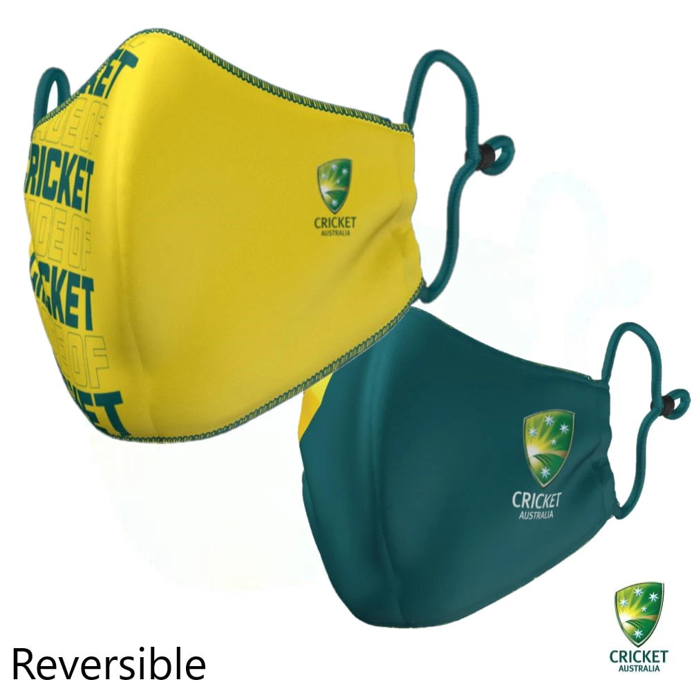 Cricket Australia Large Adult Reversible Washable Face Mask