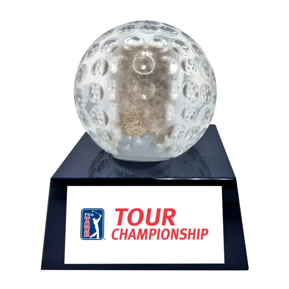 Golf - 2018 Tour Championship Crystal Golf Ball - Filled with Bunker Sand from the 2018 Tour Championship (Fanatics COA)