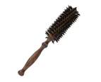 Round Wood Handle Hairdressing Quill Bristle Radial Curling Hair Comb Brush