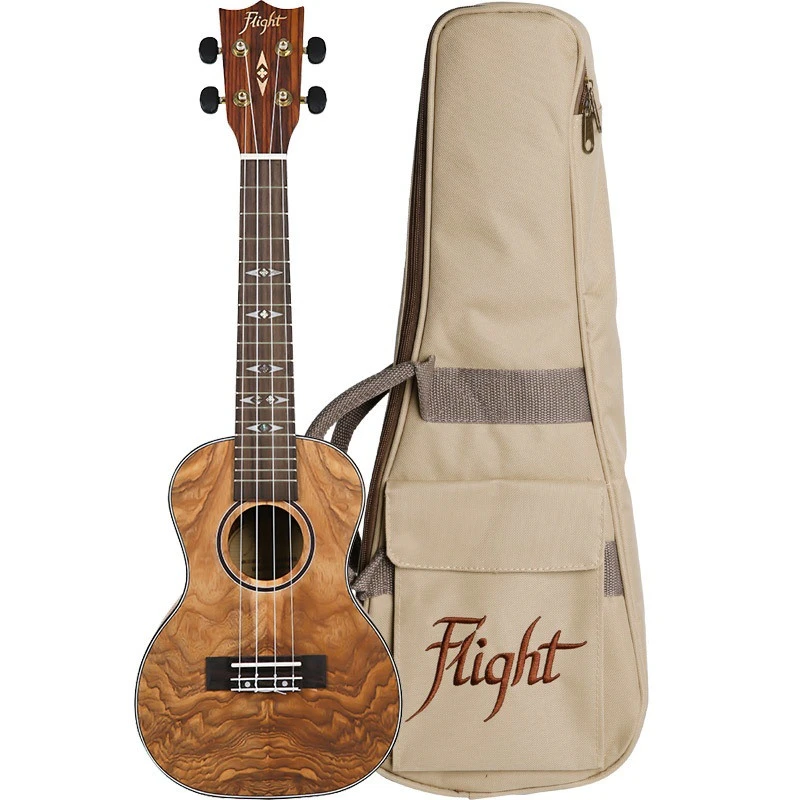 Flight DUC410 Qa Quilted Ash Concert Ukulele W/Bag