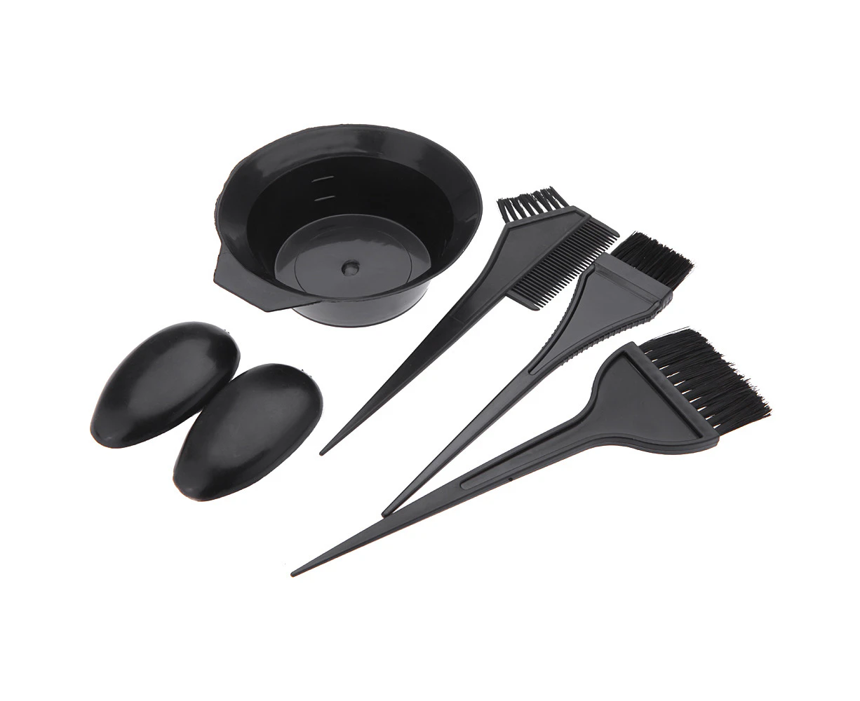 5Pcs Hairdressing Brushes Bowl Combo Salon Hair Color Dye Tint Tool Set Kit